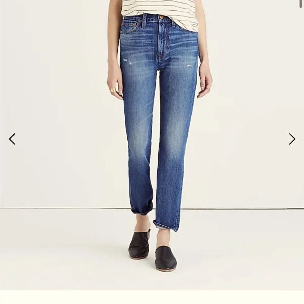 Madewell Perfect Vintage Straight 100% cotton Jean Mom Med Wash Leg Pants - 27